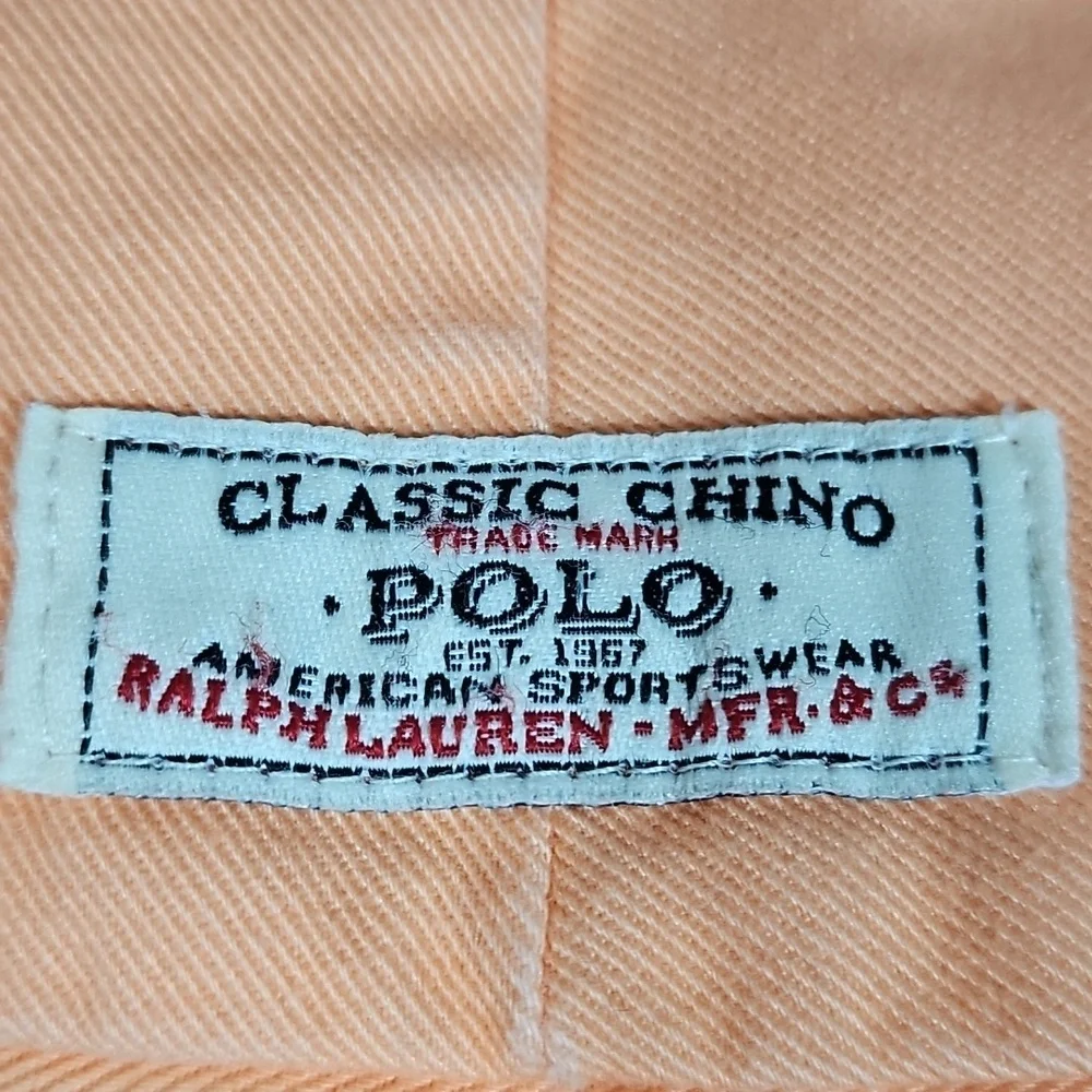 Polo Ralph Lauren 100% Cotton Classic Flat Front Chino Pant Light Orange Peach